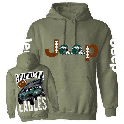Philadelphia Eagles Football Forest Green Jp Helemet Casual Hoodie