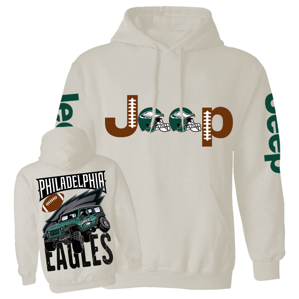 Philadelphia Eagles Football Forest Green Jp Helemet Casual Hoodie