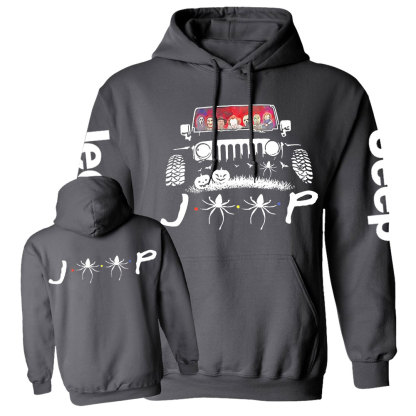 Jp Horror Characters Halloween Double Printed Casual Hoodie