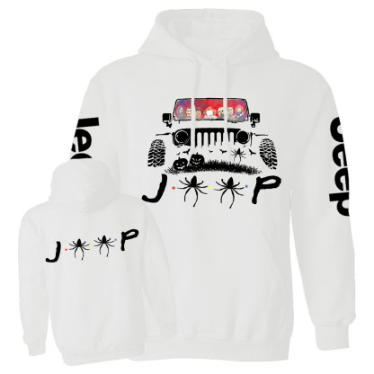 Jp Horror Characters Halloween Double Printed Casual Hoodie
