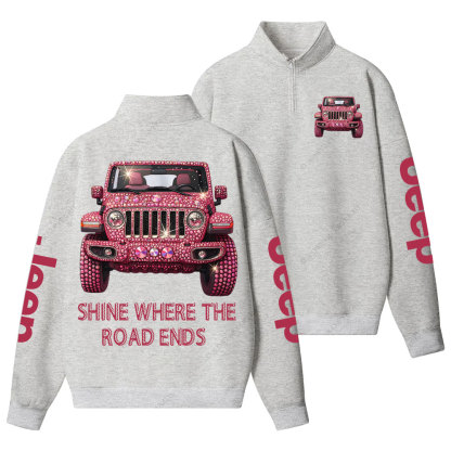 Jp Shine Where the Road Ends Half-Zip Jacket Sweatshirt