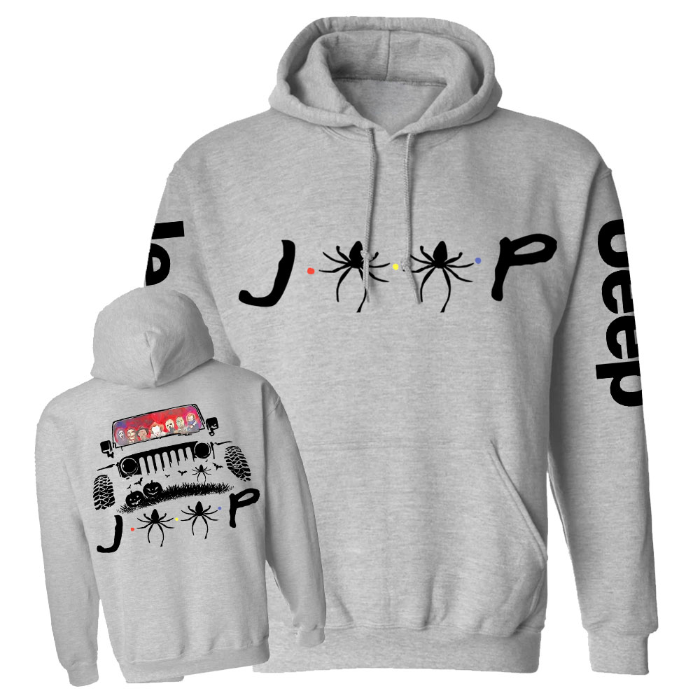 Jp Spider Horror Characters Halloween Double Printed Casual Hoodie