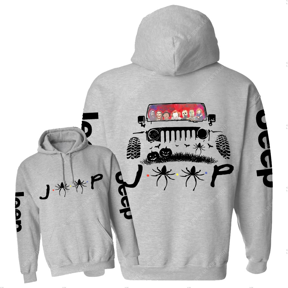 Jp Spider Horror Characters Halloween Double Printed Casual Hoodie