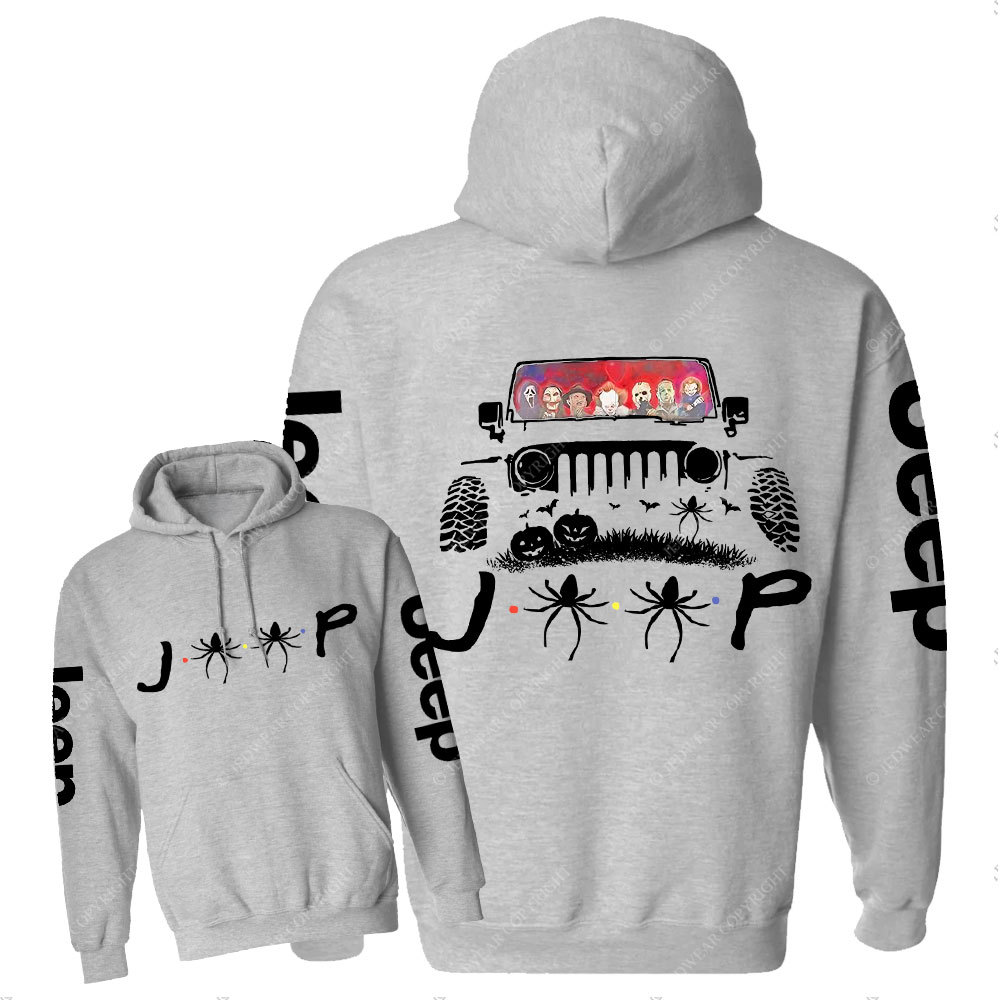 Jp Spider Horror Characters Halloween Double Printed Casual Hoodie