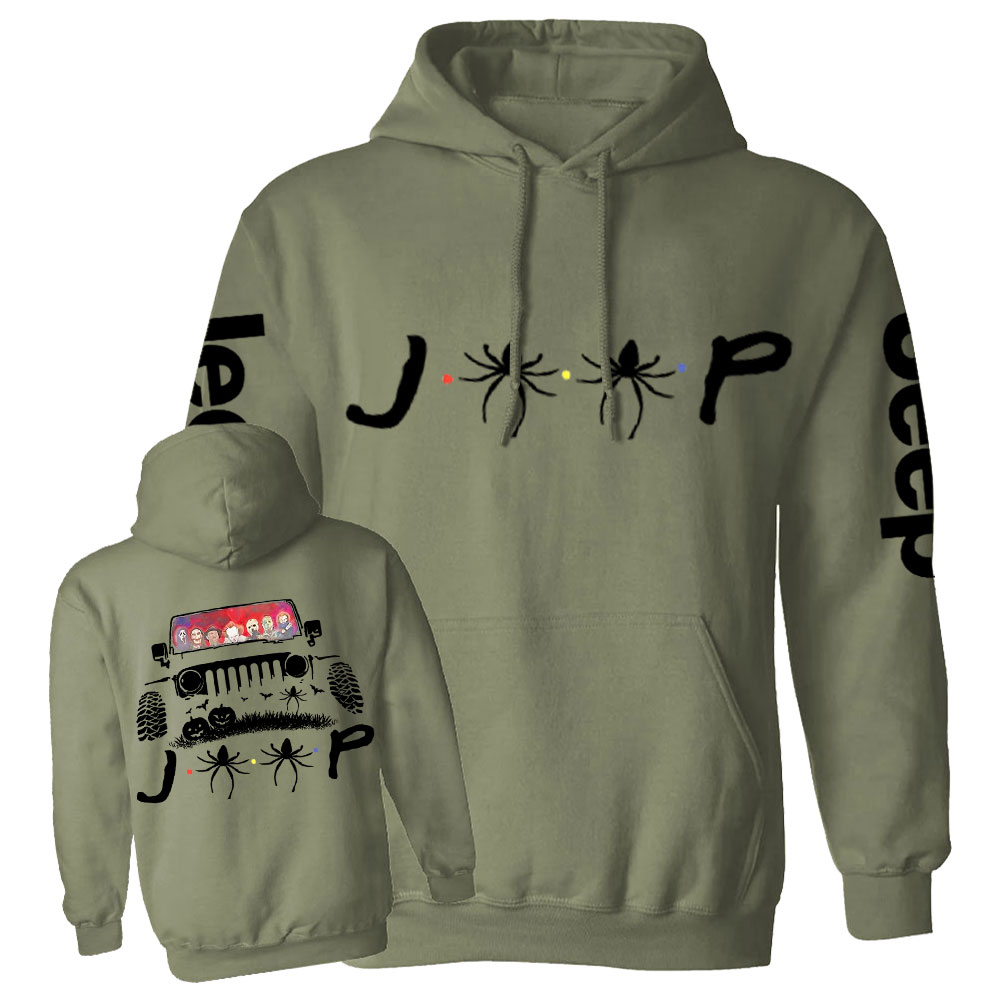 Jp Spider Horror Characters Halloween Double Printed Casual Hoodie