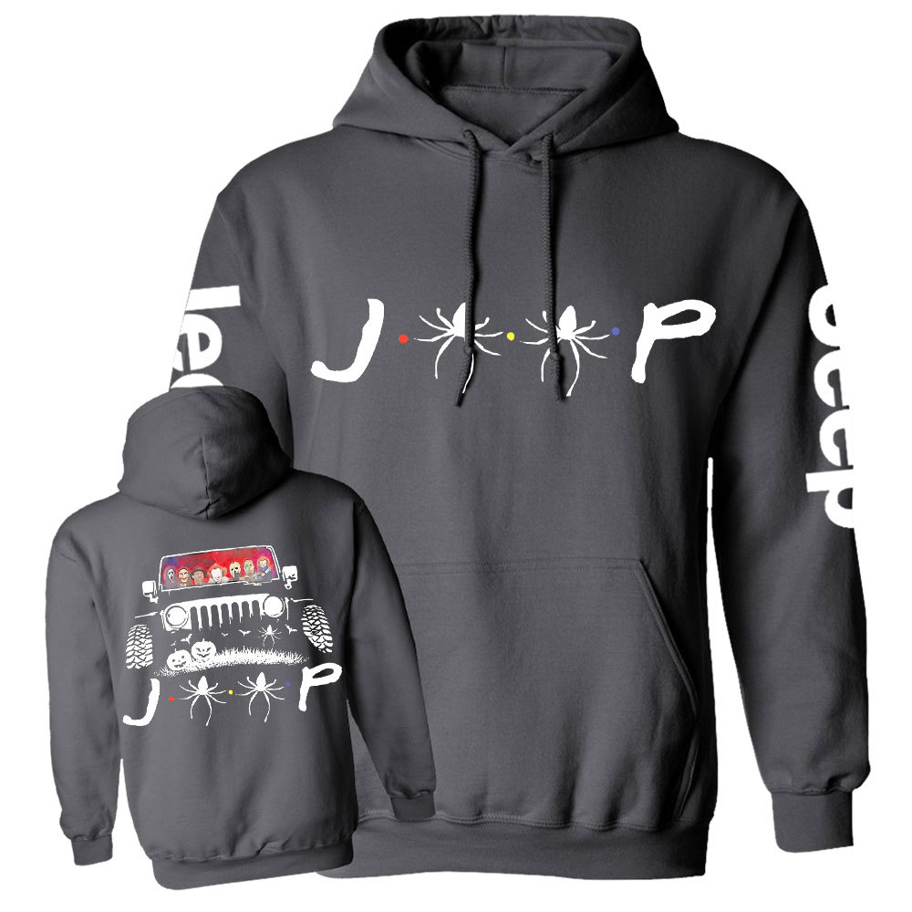 Jp Spider Horror Characters Halloween Double Printed Casual Hoodie