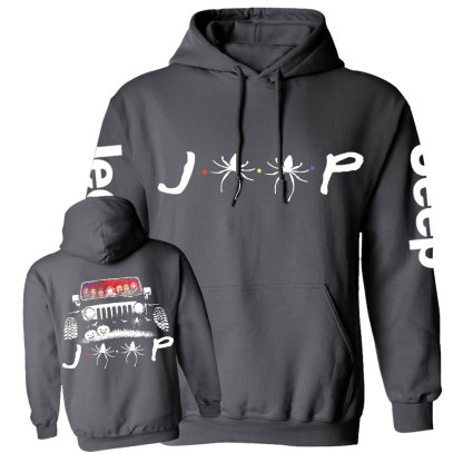Jp Spider Horror Characters Halloween Double Printed Casual Hoodie