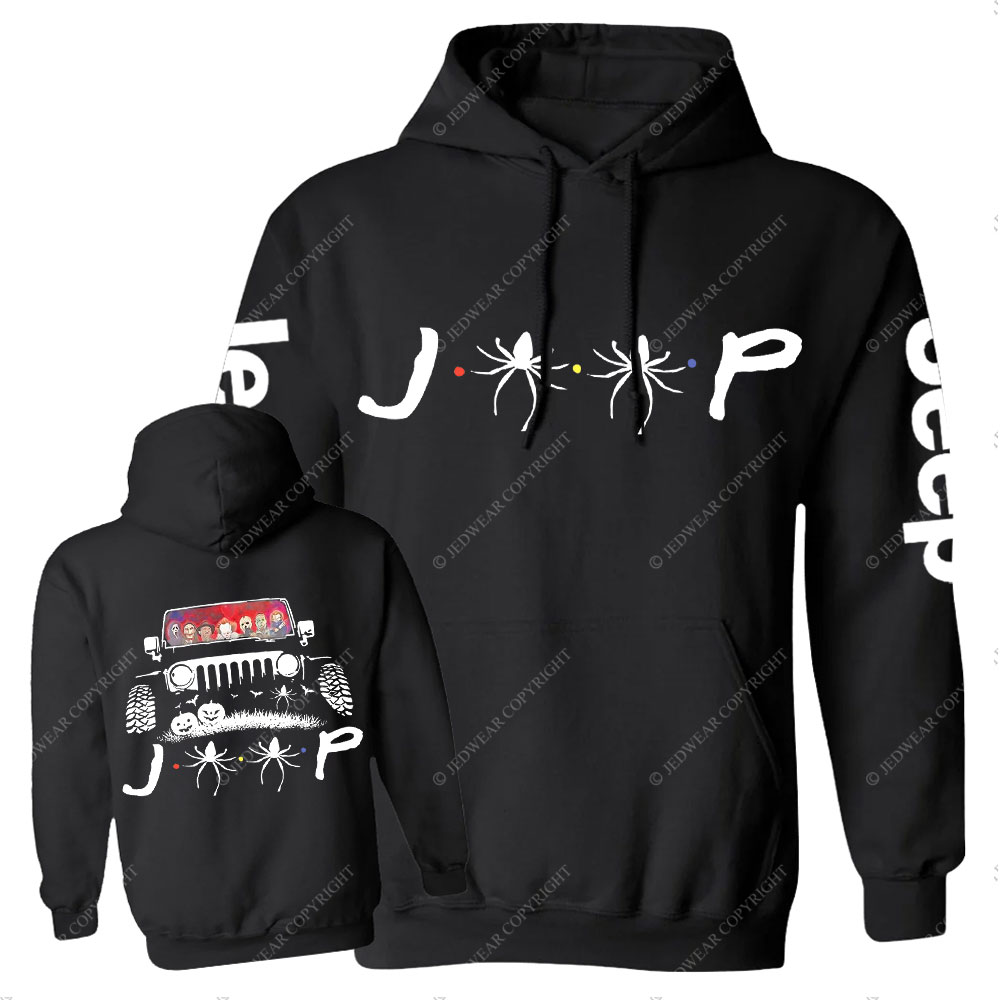 Jp Spider Horror Characters Halloween Double Printed Casual Hoodie
