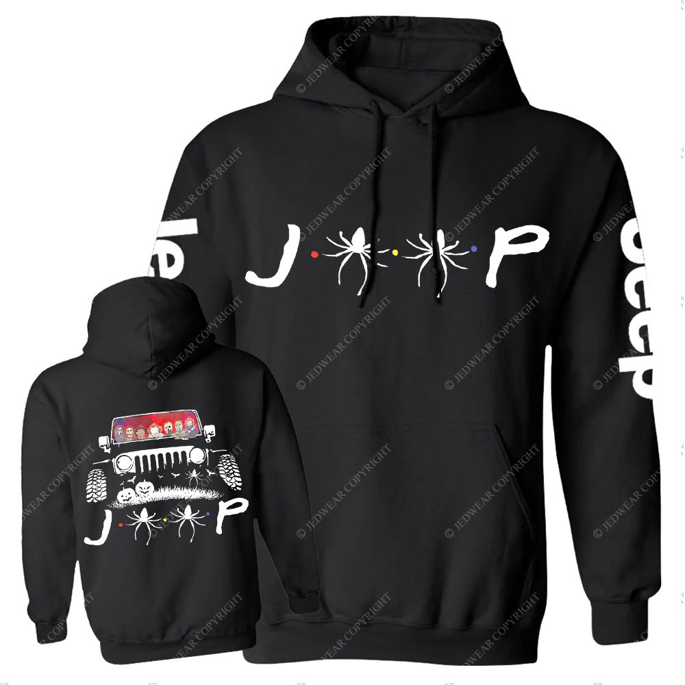 Jp Spider Horror Characters Halloween Double Printed Casual Hoodie