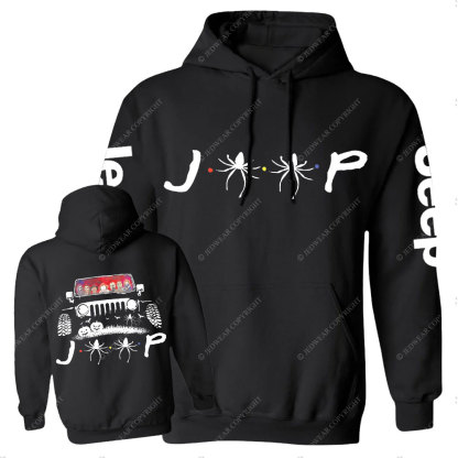Jp Spider Horror Characters Halloween Double Printed Casual Hoodie
