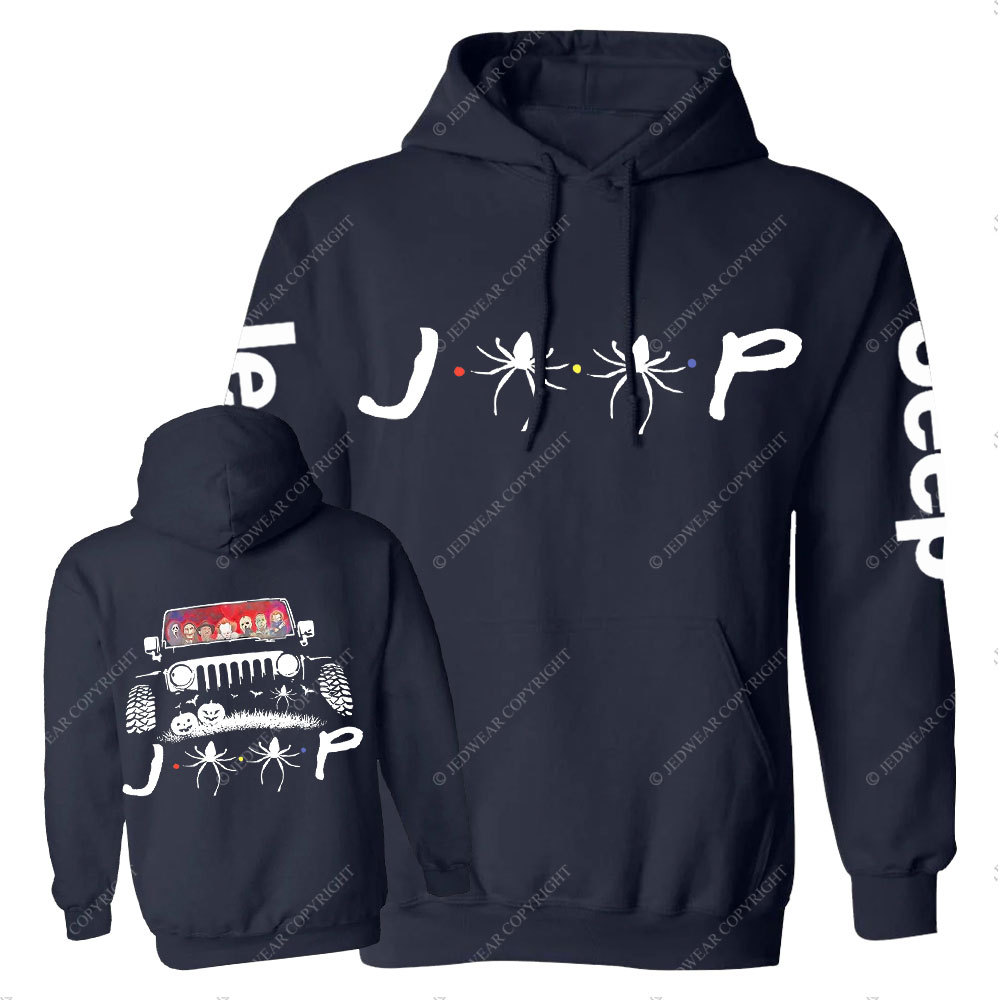 Jp Spider Horror Characters Halloween Double Printed Casual Hoodie