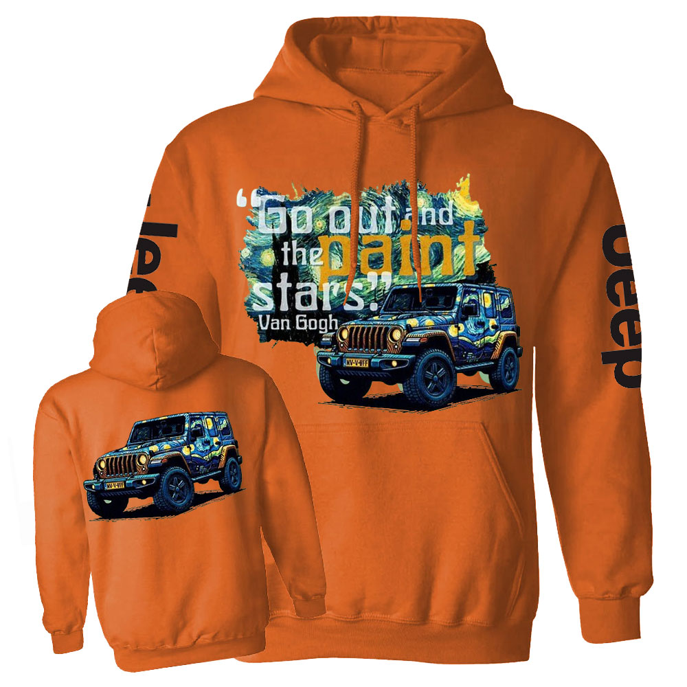 Go Out and Paint Stars with Jp By Van Gogh Casual Hoodie
