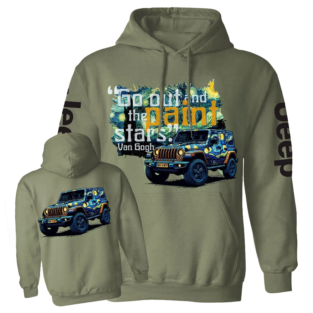 Go Out and Paint Stars with Jp By Van Gogh Casual Hoodie