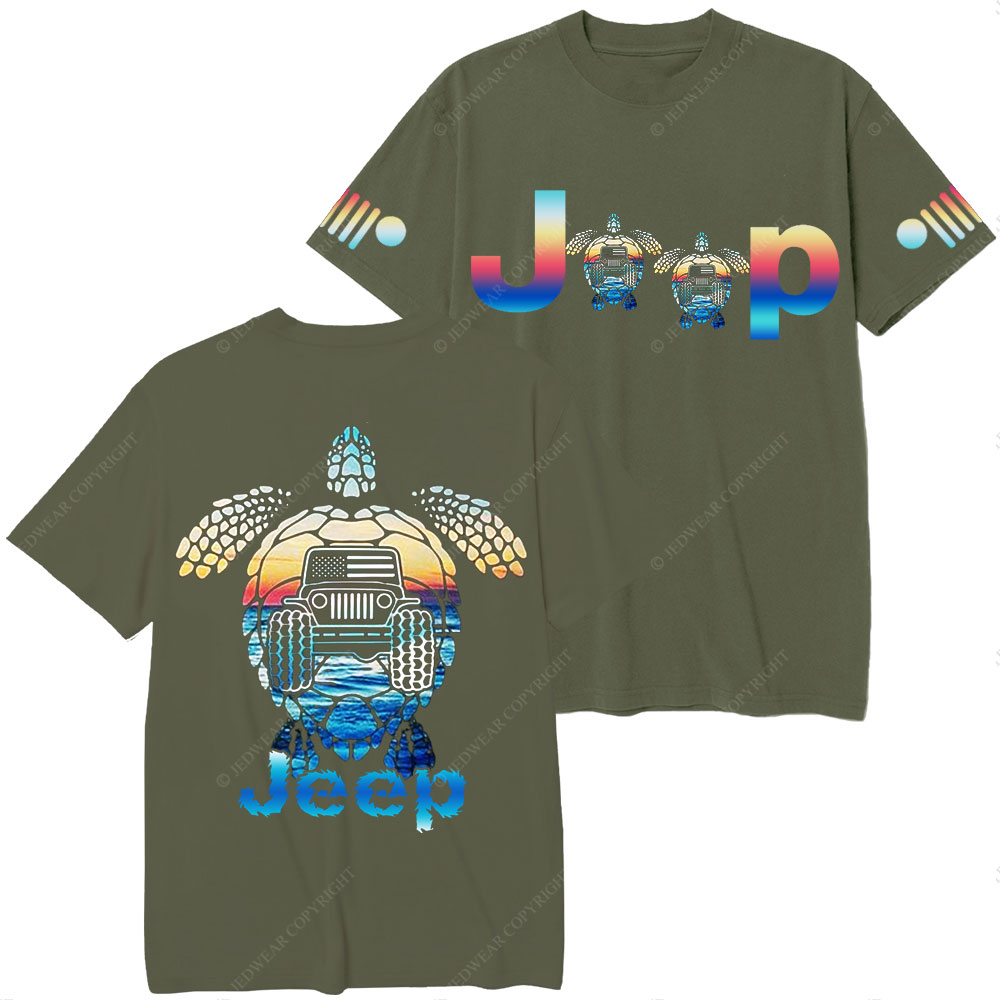 Sunset Beach Turtle Jp T-Shirt