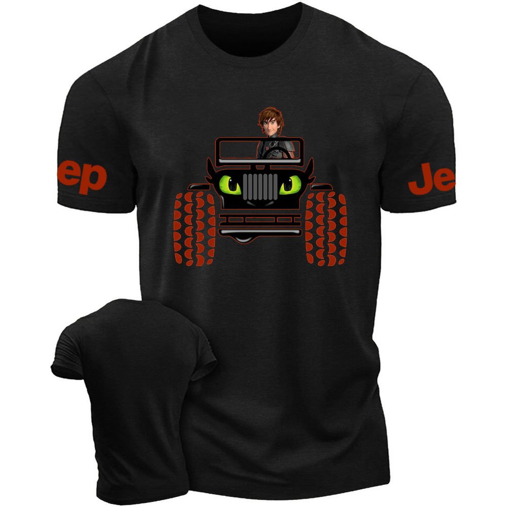 Haddock Driving Toothless Dragon Jp T-Shirt