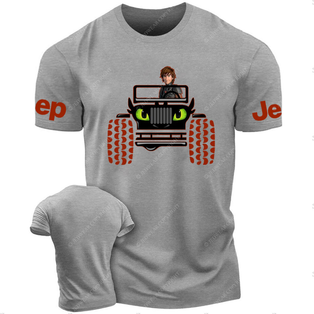 Haddock Driving Toothless Dragon Jp T-Shirt