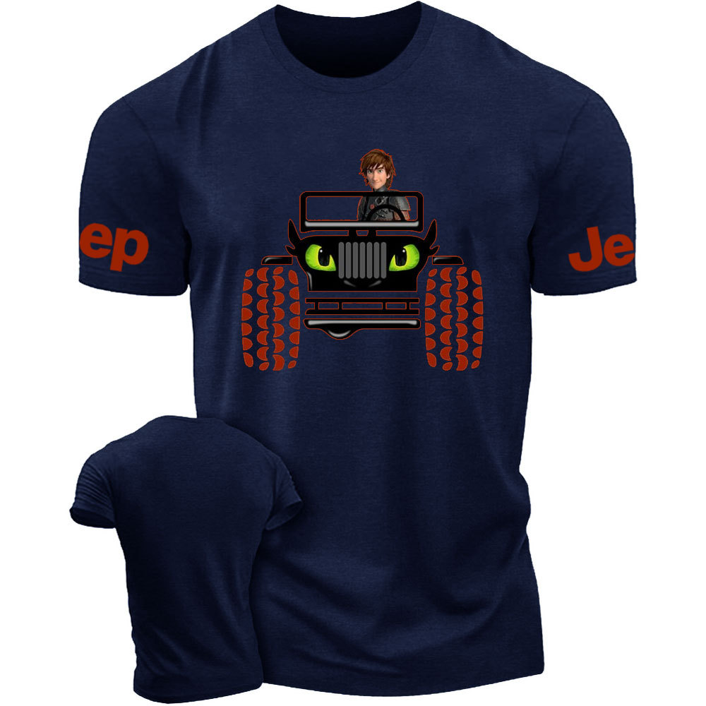Haddock Driving Toothless Dragon Jp T-Shirt