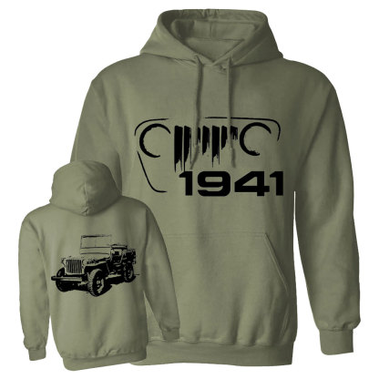 Military Vehicle Willys Mb Since 1941 Oversized Hoodie
