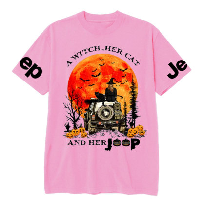 A Witch Her Cat And Her Jp Halloween T-shirt