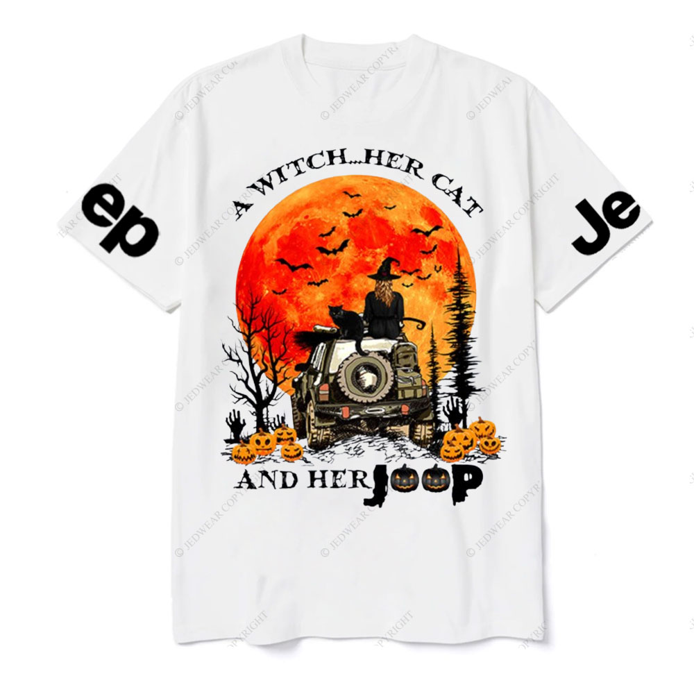 A Witch Her Cat And Her Jp Halloween T-shirt