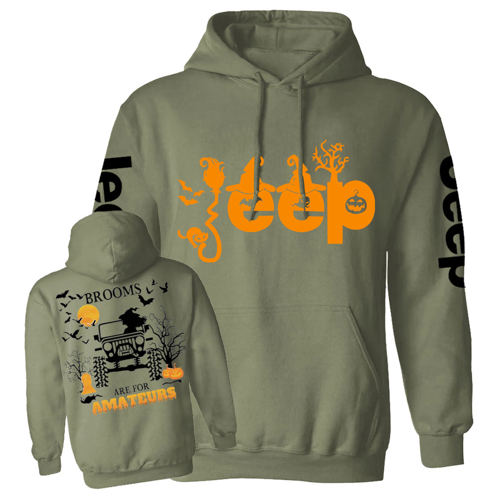 Brooms Are for Amateurs Witches Jp Double Printed Casual Hoodie