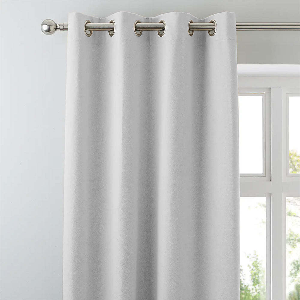 Jacquard Room Darkening Curtains in Super White Set Of 2 - (P0)
