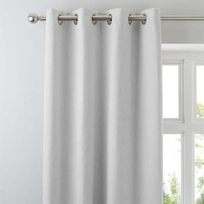 Jacquard Room Darkening Curtains in Super White Set Of 2 - (P0)