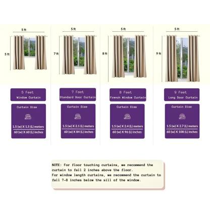 Elegent Indie Print Matt Finish Room Darkening Curtain Set of 2 MTDS489A