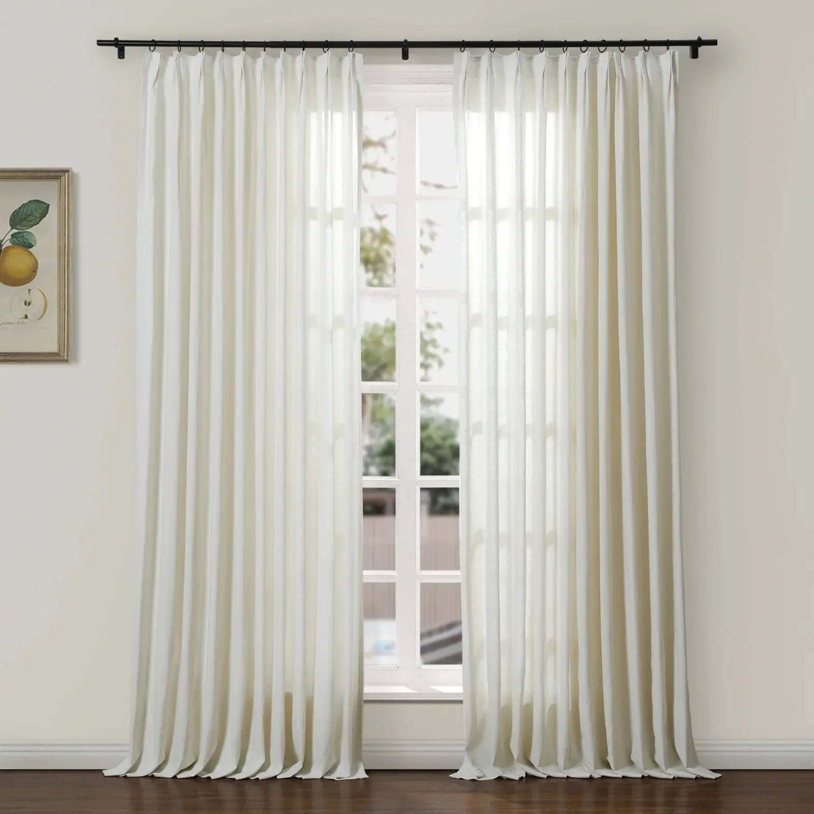 Ron Linen Cotton Herringbone Curtain Pleated TWOPAGES