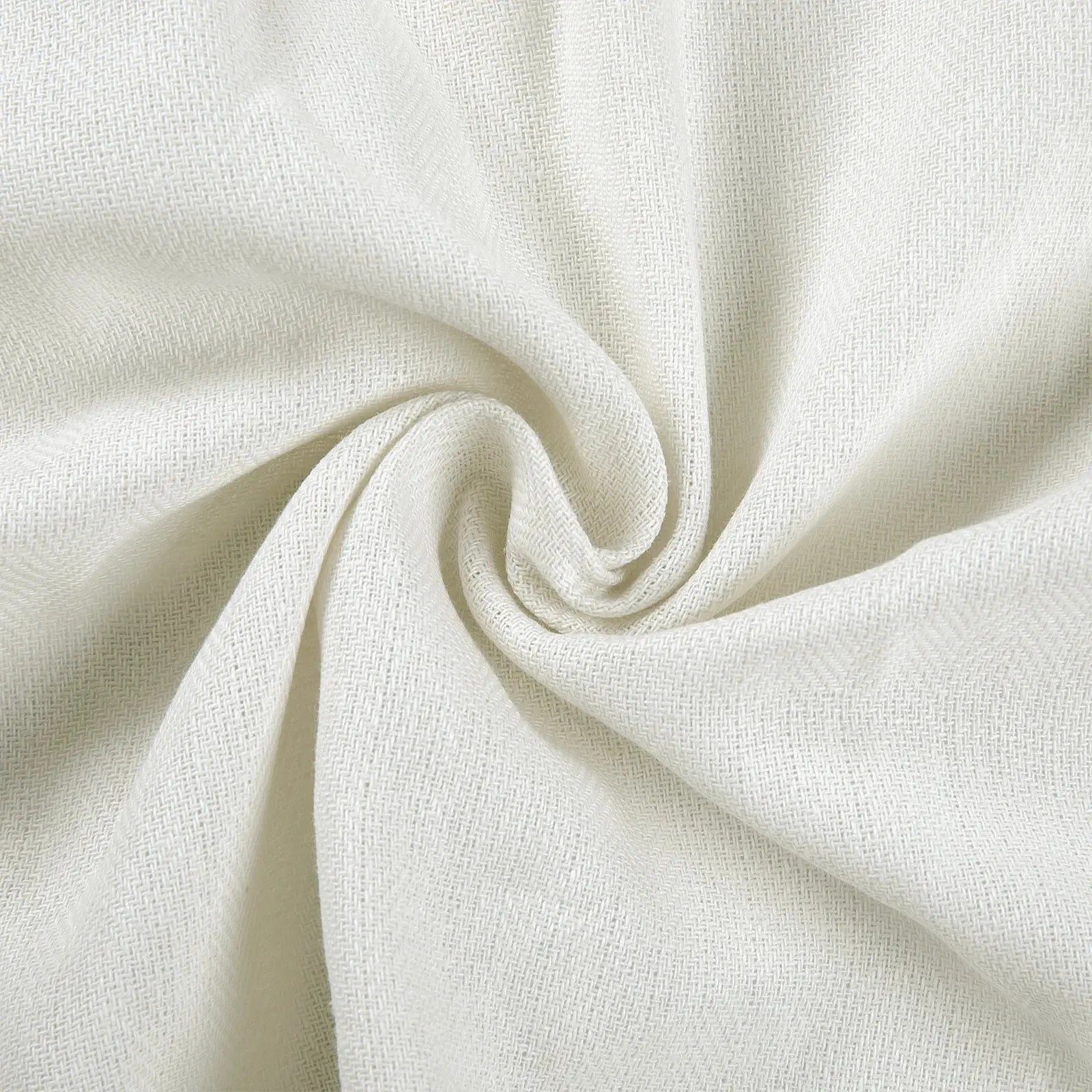 Ron Linen Cotton Herringbone Curtain Pleated TWOPAGES
