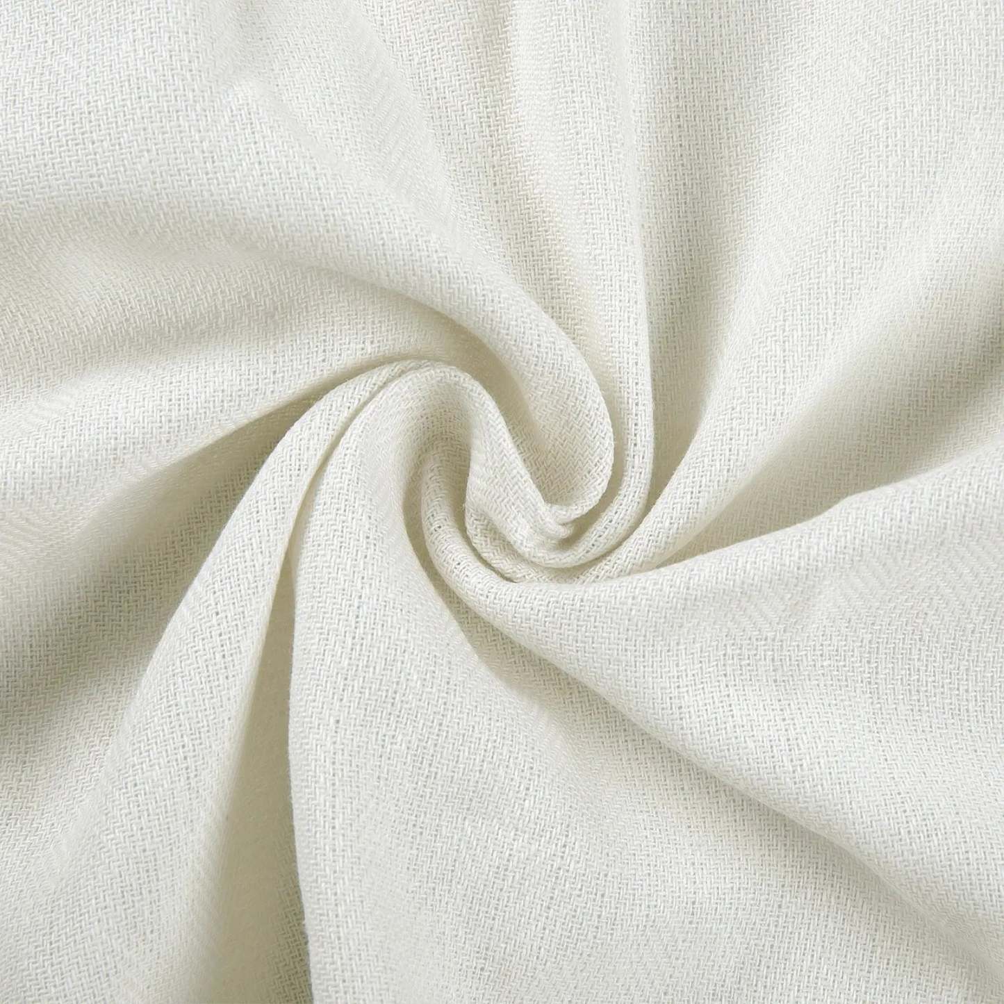 Ron Linen Cotton Herringbone Curtain Pleated TWOPAGES
