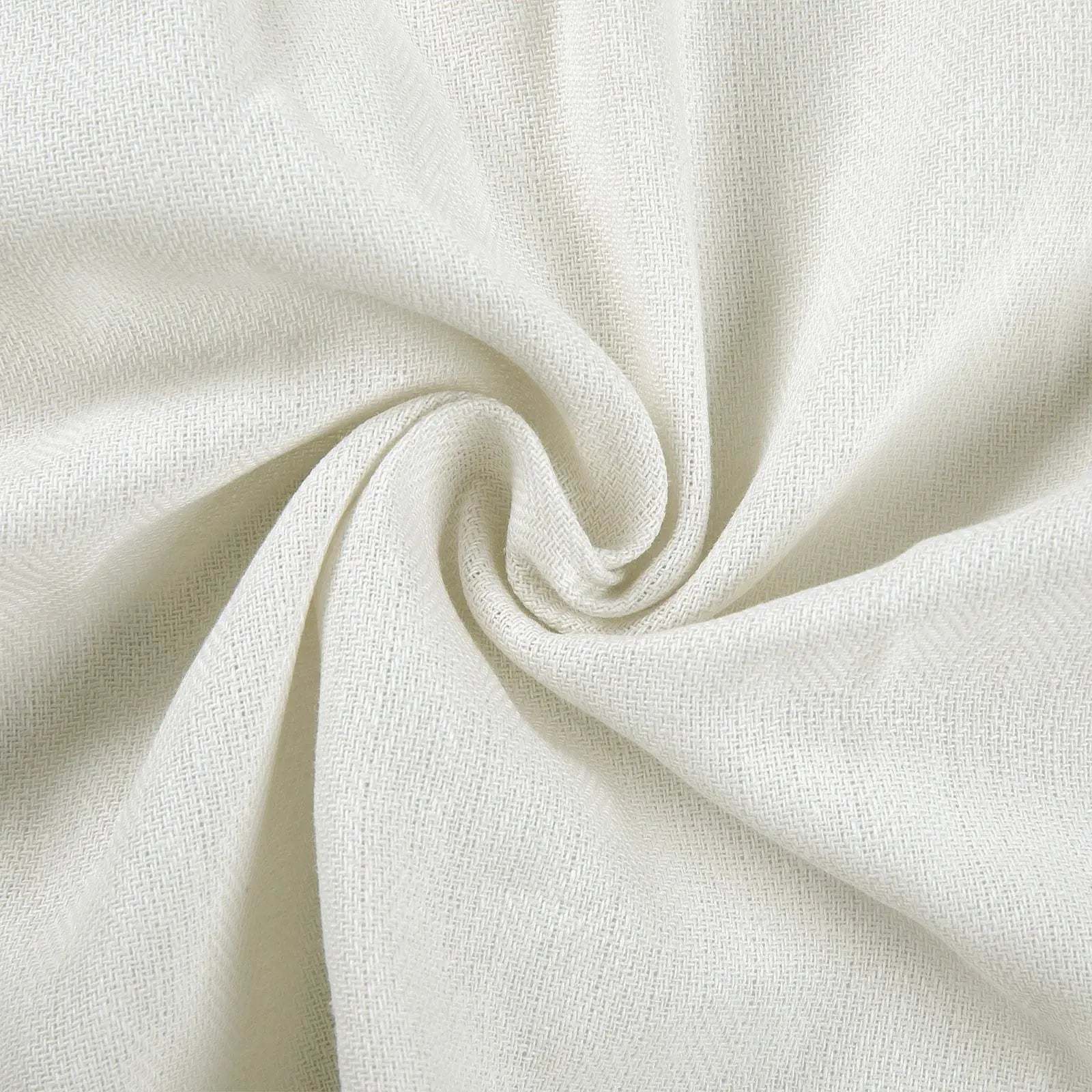 Ron Linen Cotton Herringbone Curtain Pleated TWOPAGES