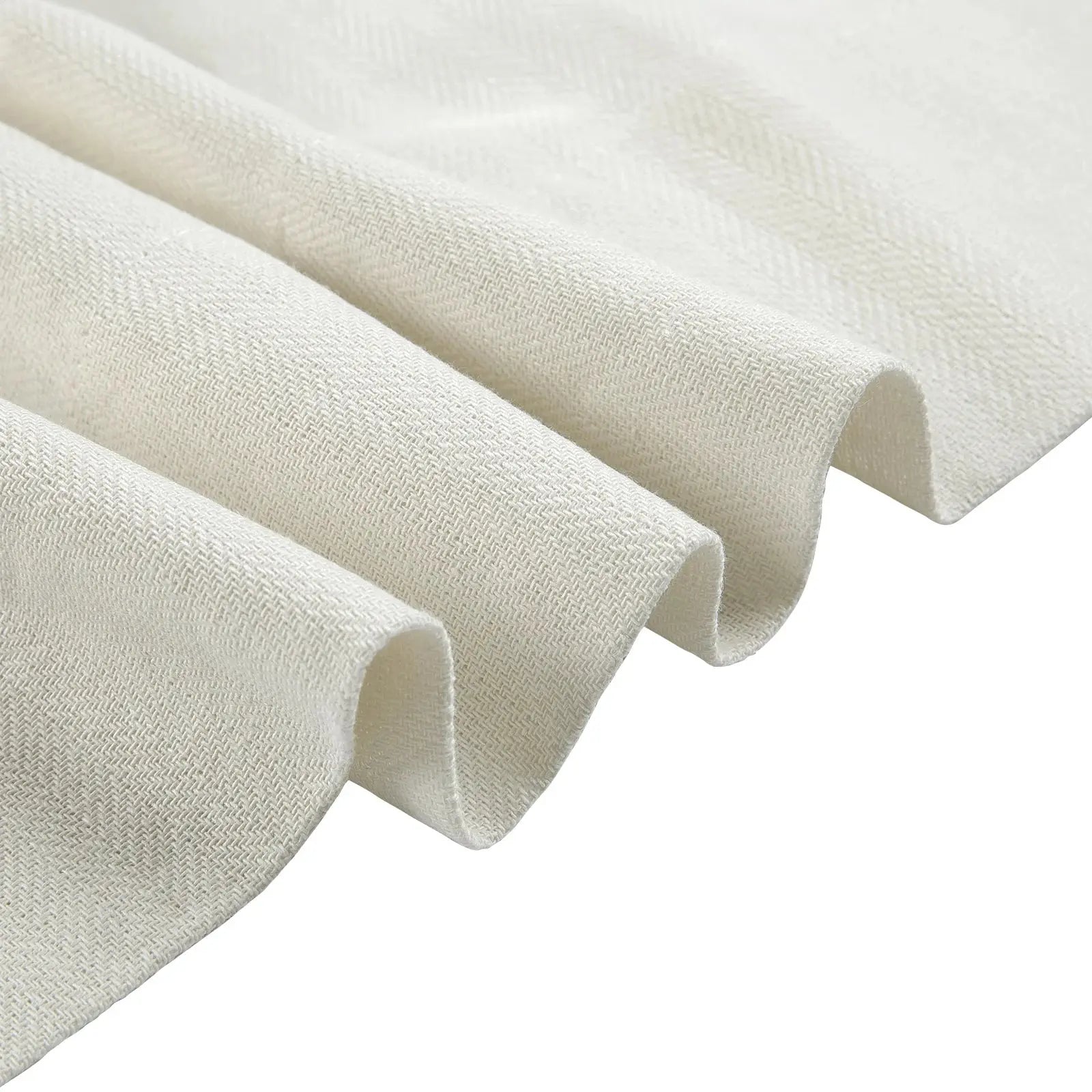 Ron Linen Cotton Herringbone Curtain Pleated TWOPAGES