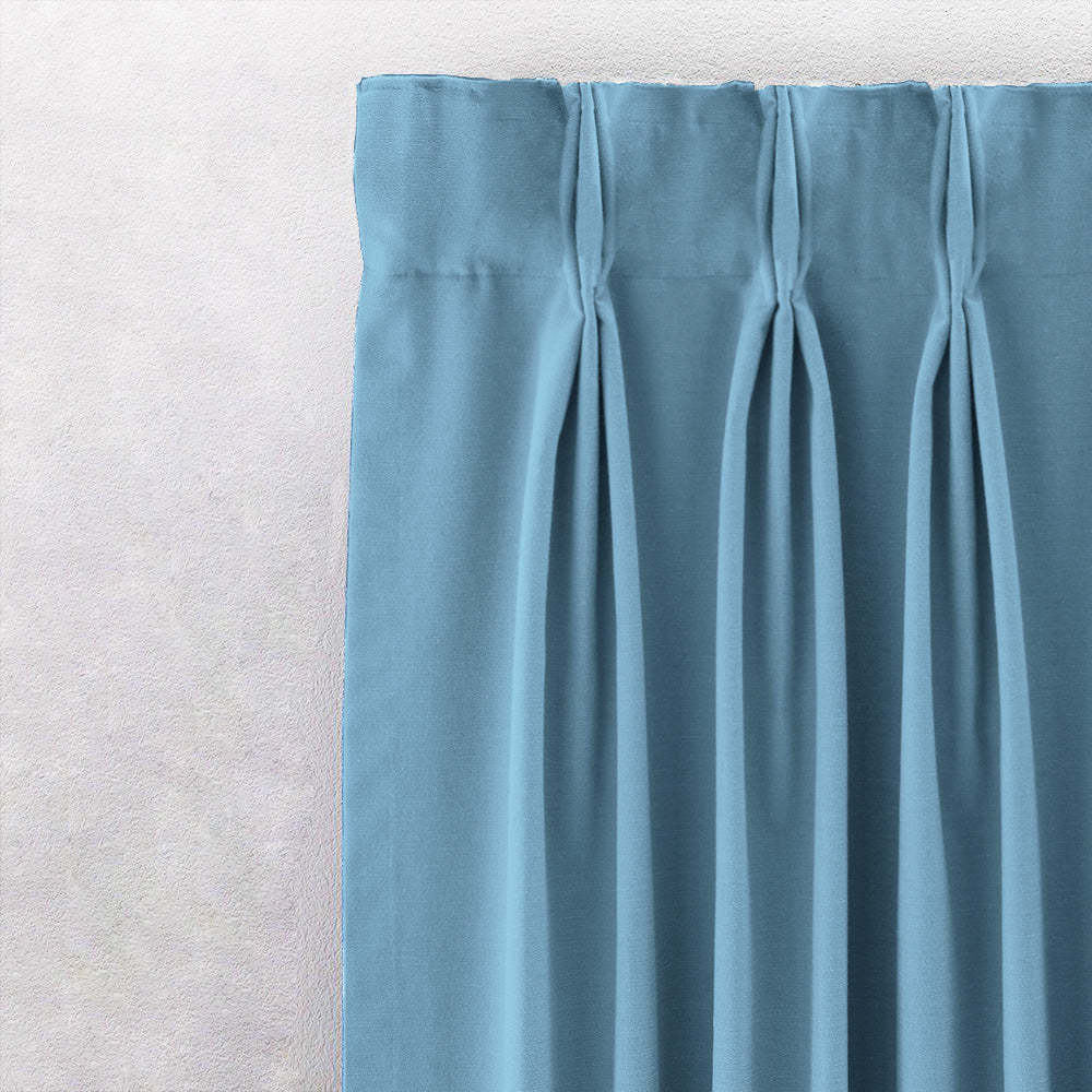 Jacquard Room Darkening Curtains in Cerulean Blue Set Of 2 - (P10)