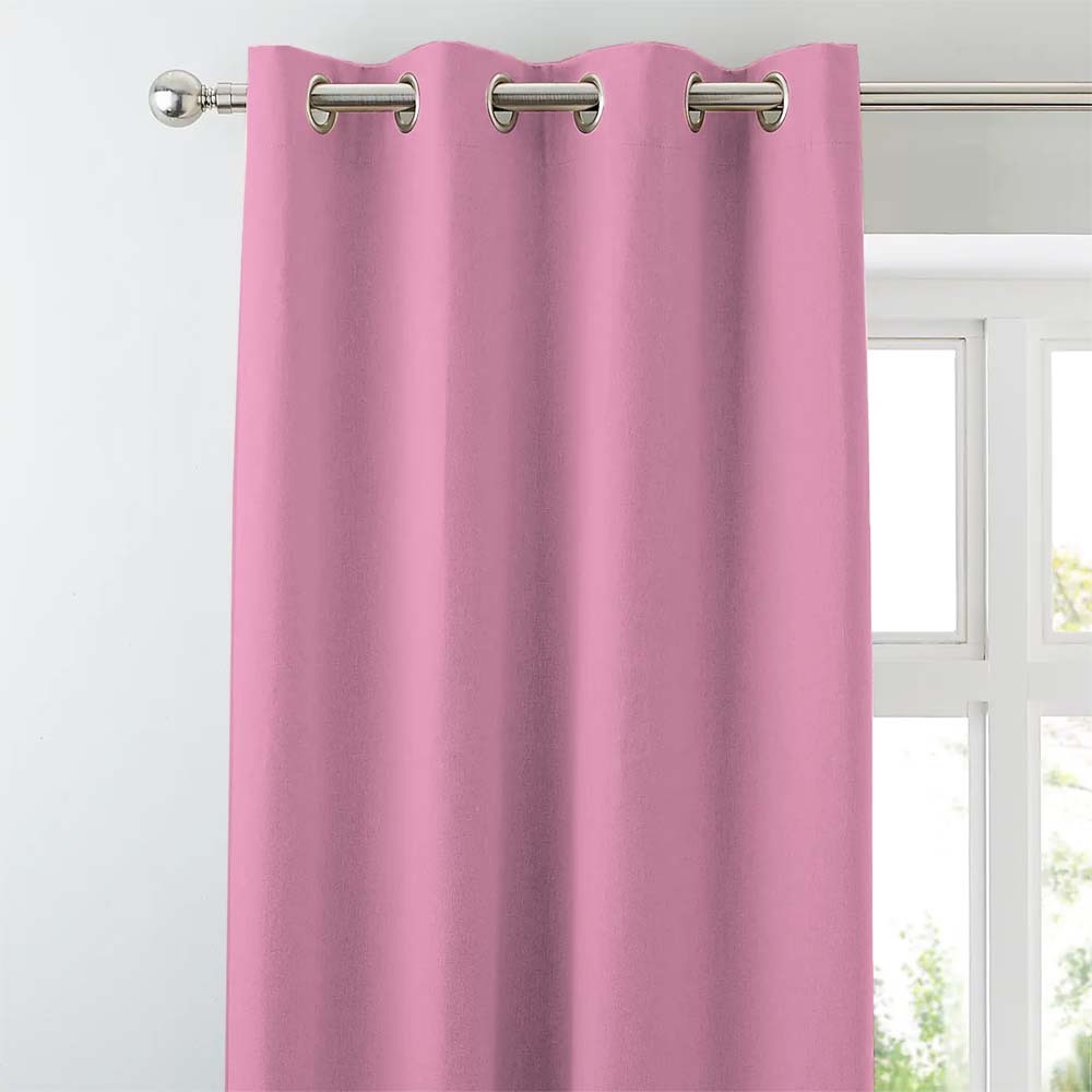 Jacquard Room Darkening Curtains in Baby Pink Set Of 2 - (P106)