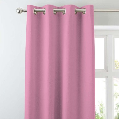 Jacquard Room Darkening Curtains in Baby Pink Set Of 2 - (P106)