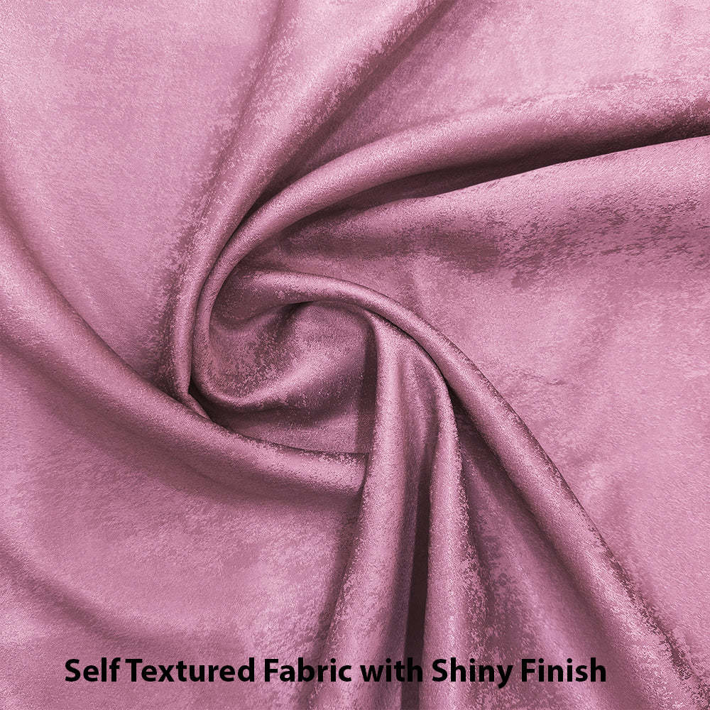 Jacquard Room Darkening Curtains in Baby Pink Set Of 2 - (P106)