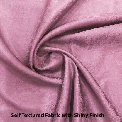 Jacquard Room Darkening Curtains in Baby Pink Set Of 2 - (P106)