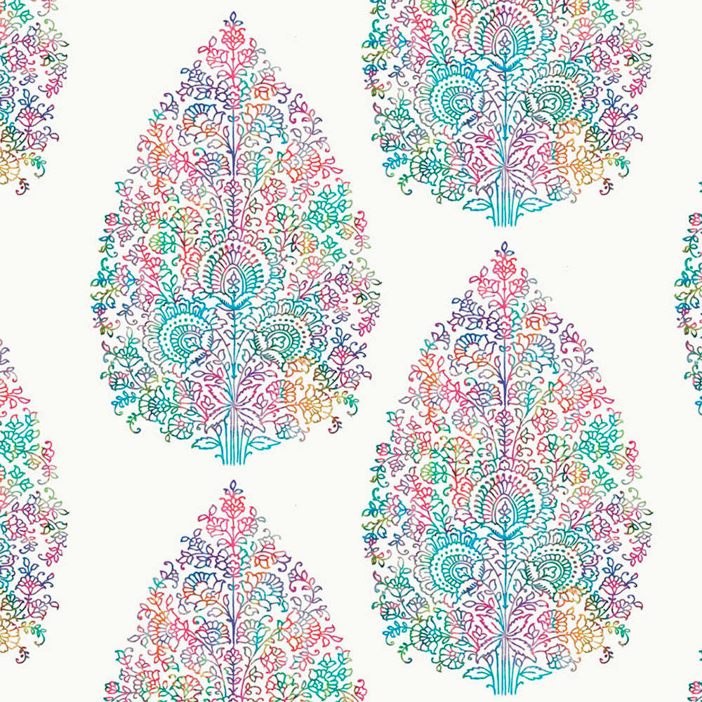 Elegant Floral Print Room Darkening Curtains Set of 2 DS108A