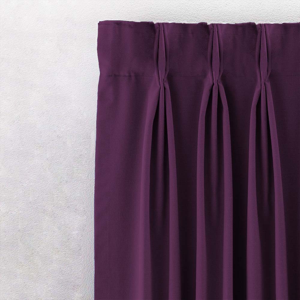 Jacquard Room Darkening Curtains in Beetroot Purple Set Of 2 - (P109)