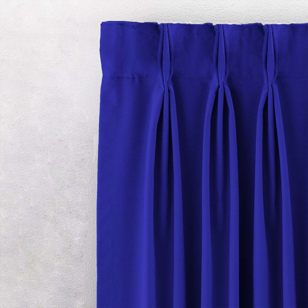Jacquard Room Darkening Curtains in Egyptian Blue Set Of 2 - (P110)