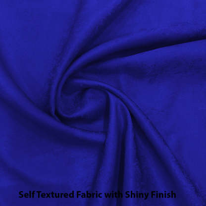 Jacquard Room Darkening Curtains in Egyptian Blue Set Of 2 - (P110)
