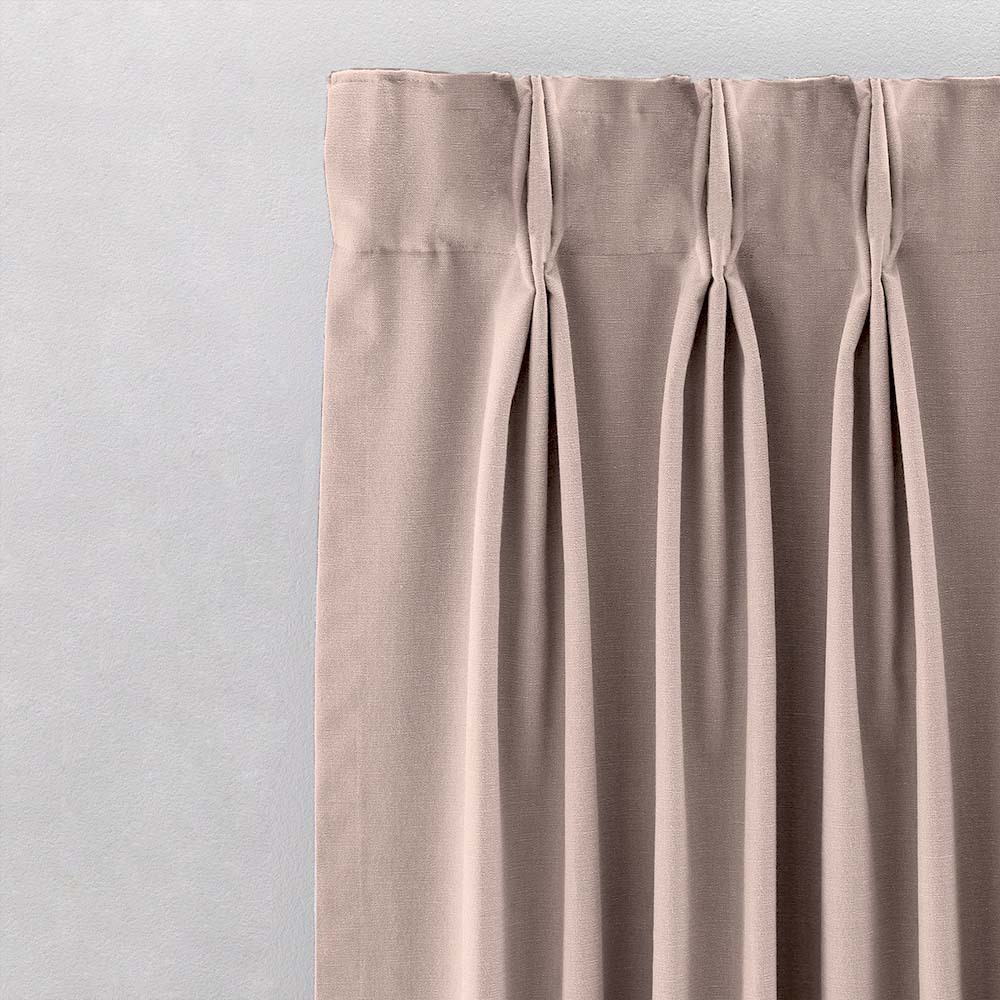 Jacquard Room Darkening Curtains in Blush Pink Set Of 2 - (P119)