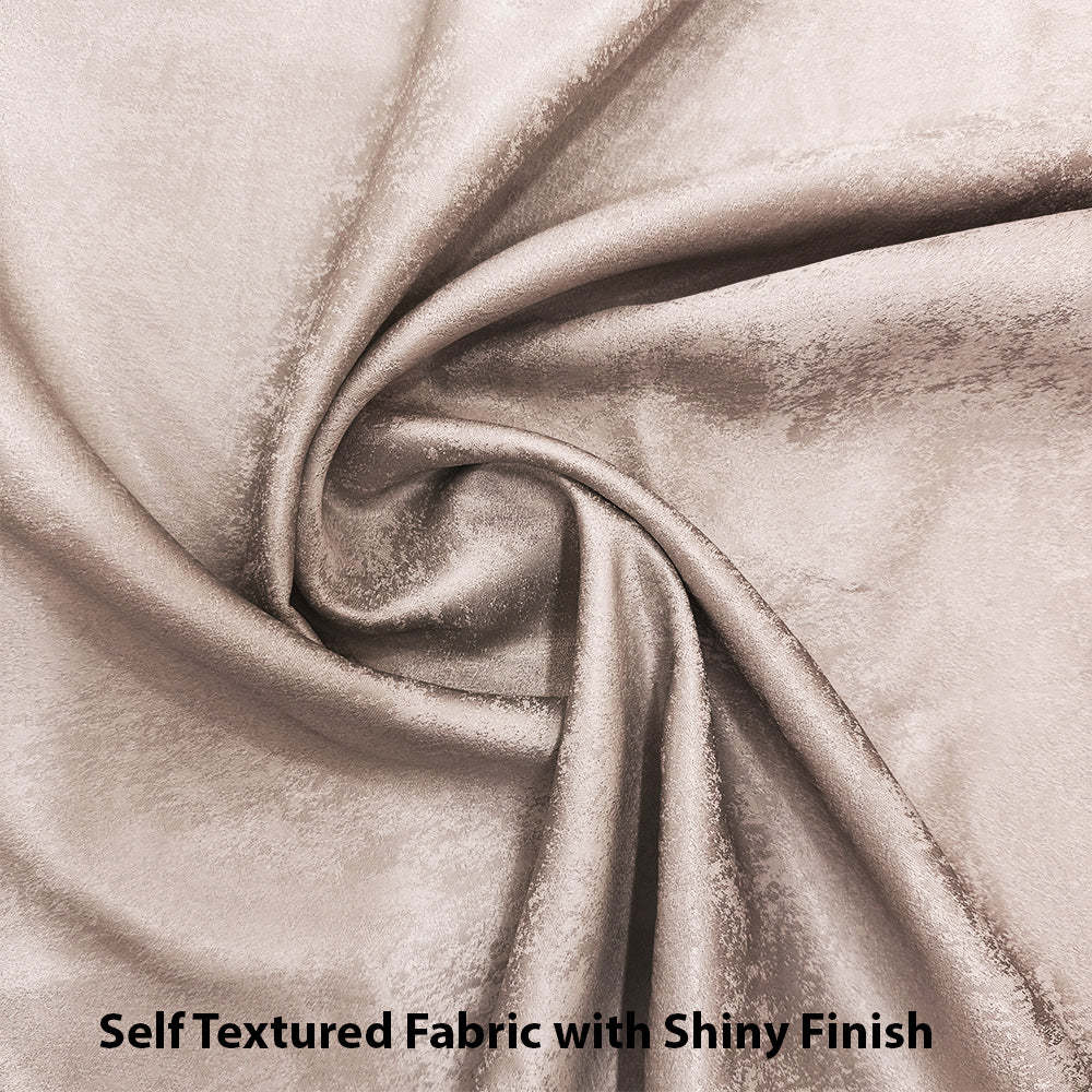 Jacquard Room Darkening Curtains in Blush Pink Set Of 2 - (P119)