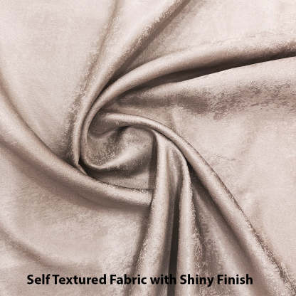 Jacquard Room Darkening Curtains in Blush Pink Set Of 2 - (P119)