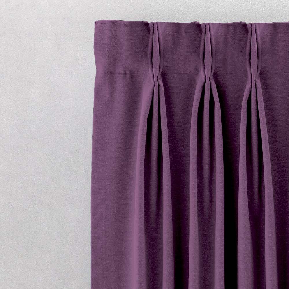 Jacquard Room Darkening Curtains in Peony Purple Set Of 2 - (P120)