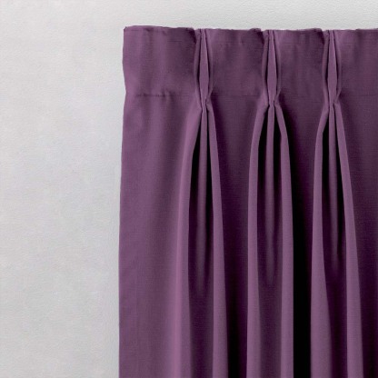 Jacquard Room Darkening Curtains in Peony Purple Set Of 2 - (P120)