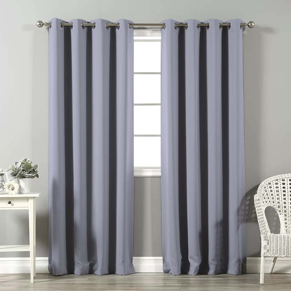 Jacquard Room Darkening Curtains in Dove Purple Set Of 2 - (P121)