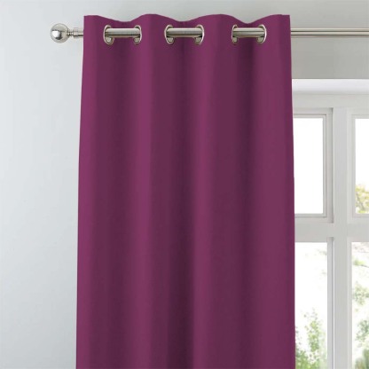 Jacquard Room Darkening Curtains in Magenta Haze Set Of 2 - (P127)