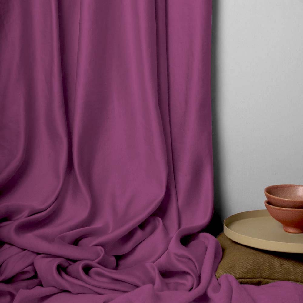 Jacquard Room Darkening Curtains in Magenta Haze Set Of 2 - (P127)